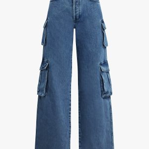Blue Denim Cargo Pants